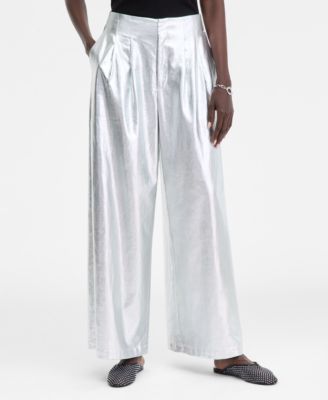 Women's Metallic Wide-Leg Pants, Macy's Exclusive