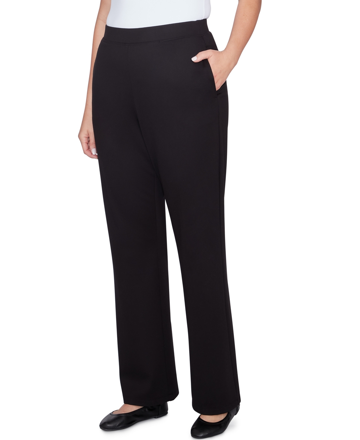 Ruby Rd. Plus Size Luxe Double Knit Pull-on Pants In Brown