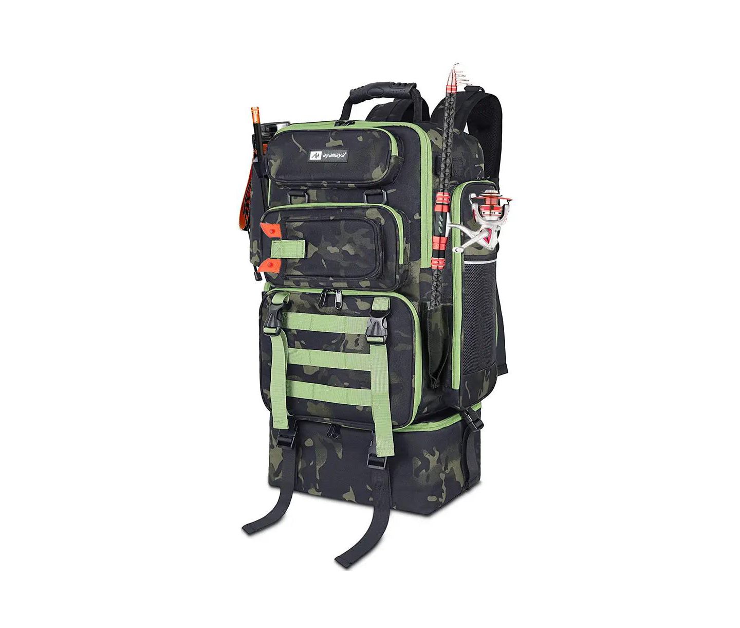Рюкзак Ayamaya TackleChill Pro 2-in-1 Fishing with Cooler – 45L Tackle Storage, Built for Organized Outdoor Getaways, цвет: Камуфляжный — фото 1