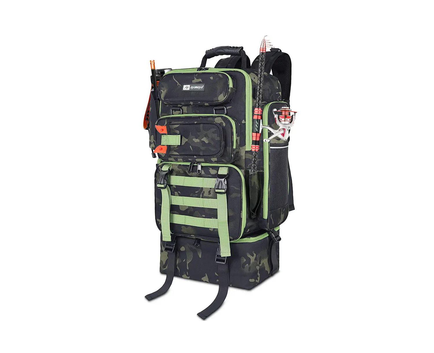 TackleChill Pro 2-in-1 Fishing Backpack with Cooler – 45L Tackle Storage, Built for Organized Outdoor Getaways