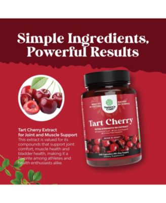 Tart Cherry Capsules, Advanced Uric Acid Cleanse and Joint Support Supplement, Nature's Craft, 240ct