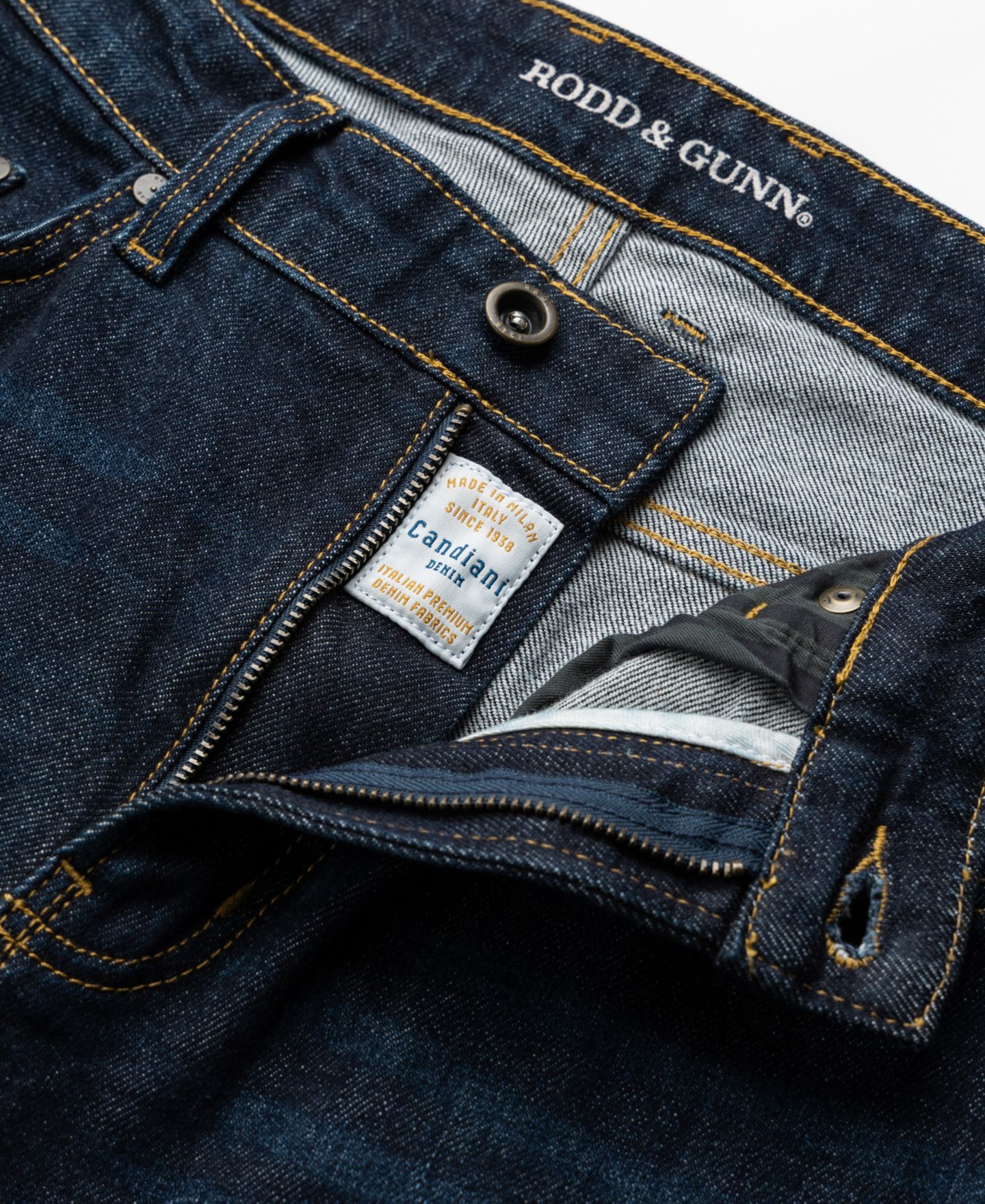 Мужские джинсы Rodd & Gunn Sutton Straight Fit Denim Jeans, цвет: Тёмный синий — фото 4
