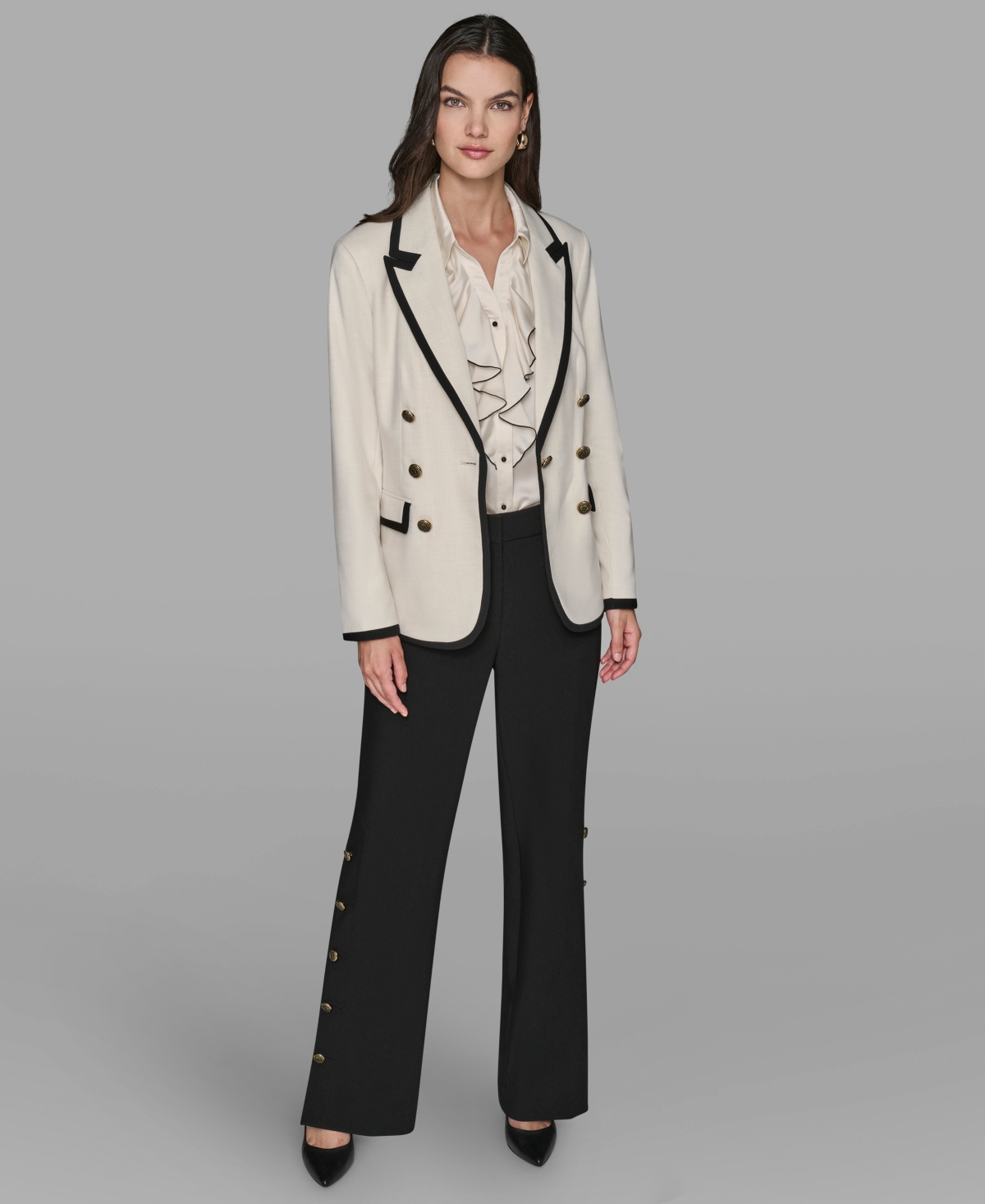 Karl Lagerfeld Women's Long Sleeve Jacket In Neutral