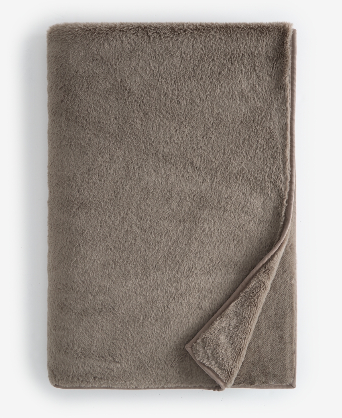 Hotel Collection Double-sided Faux-fur Throw, 50" X 70", Macy's Exclusive In Brown