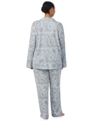 Plus Size 2-Piece Long Sleeve Top and Pants Pajama Set