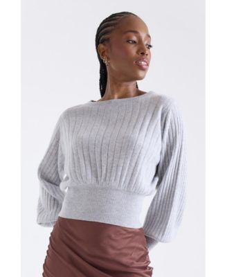 Women's Rosa Ribbed 100% Cashmere Sweater