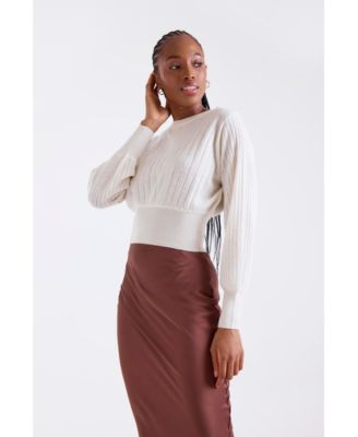 Women's Rosa Ribbed 100% Cashmere Sweater