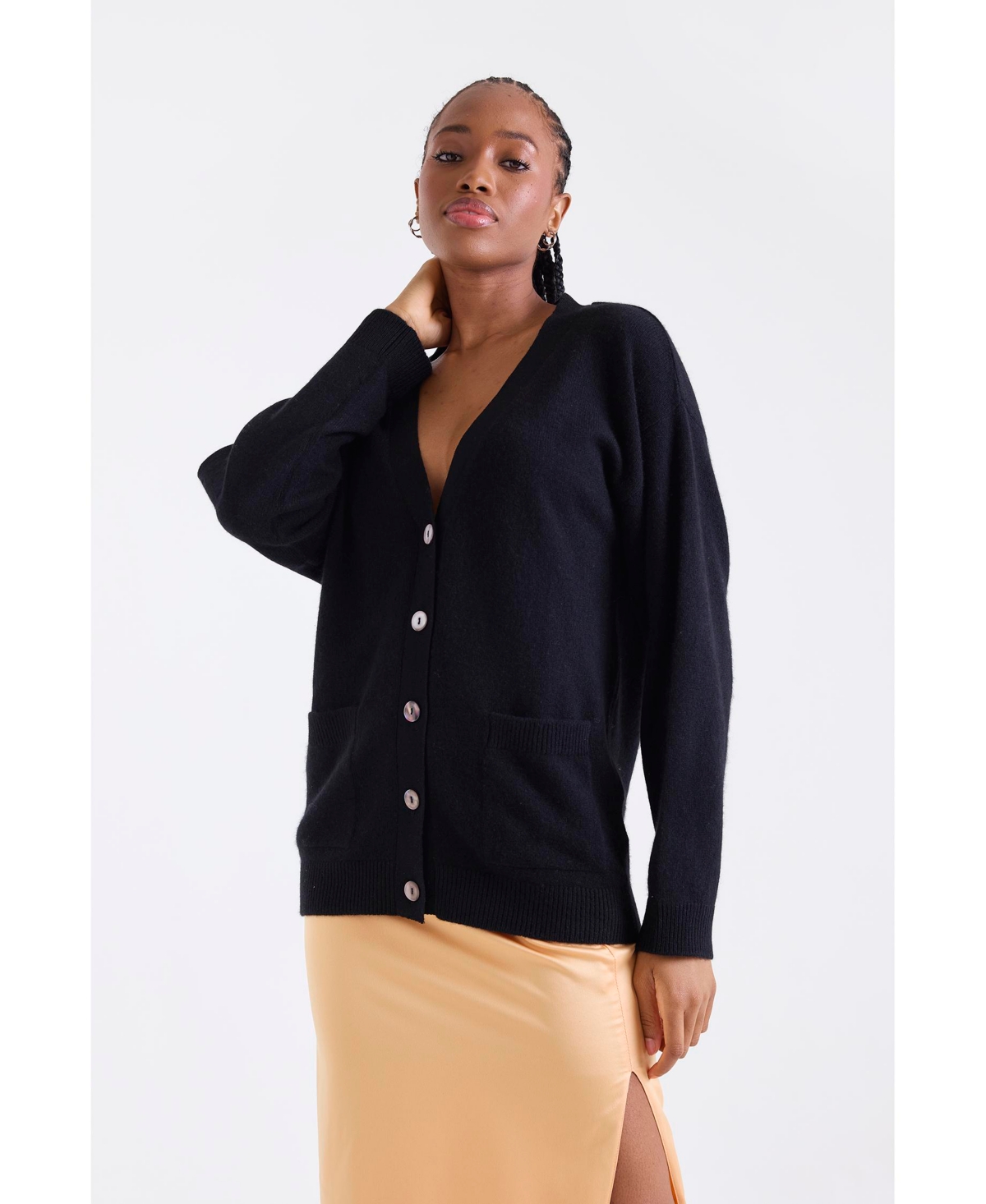 1982 Women's Oceane Oversize V-Neck Cashmere Cardigan