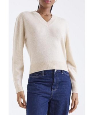 Women's Vee V-Neck 100% Cashmere Sweater