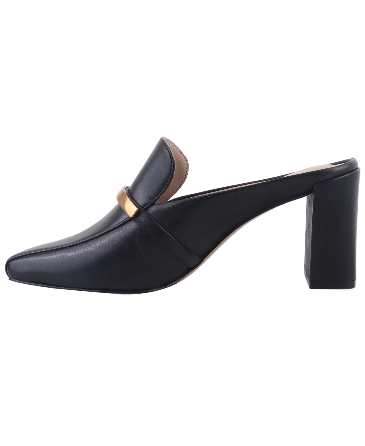 Giani Bernini Women's Danyell Snip Toe Block Heel Mules, Created For Macy's In Black