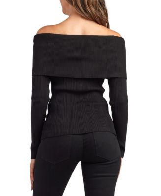 Juniors' Off-Shoulder Long Sleeve Sweater