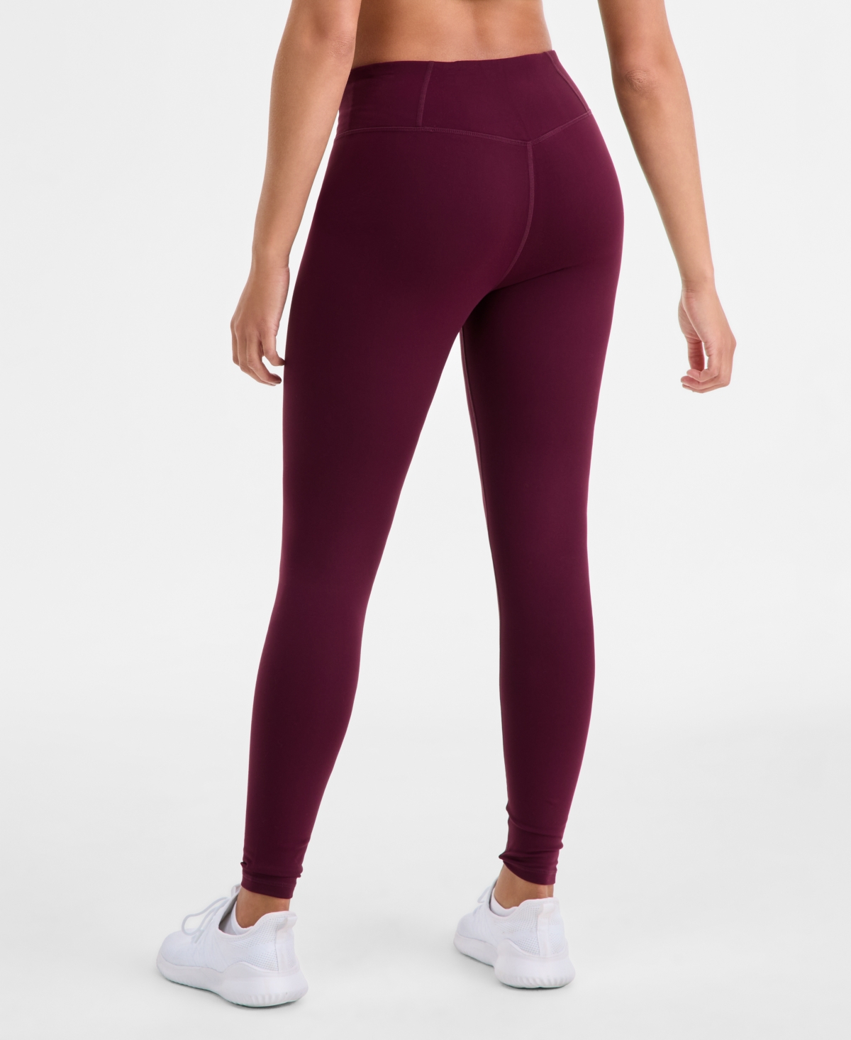 Id Ideology Women's Studio Full-length Leggings, Exclusively At Macy's In Burgundy