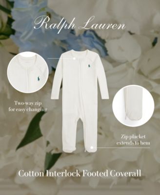 Baby Boys Cotton Footed Coveralls