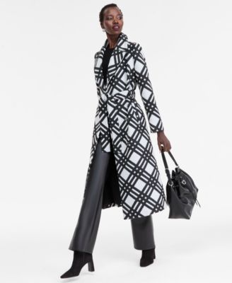 Women's Belted Plaid Coat, Macy's Exclusive