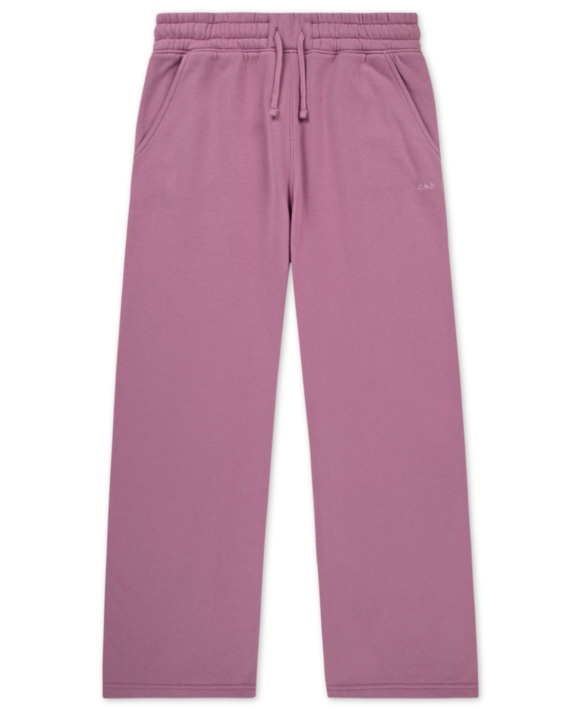 Abercrombie Girls Essential Fleece Wide-leg Pants In Pink