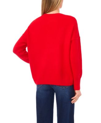 Women's "Santa Baby" Script Crewneck Long-Sleeve Sweater