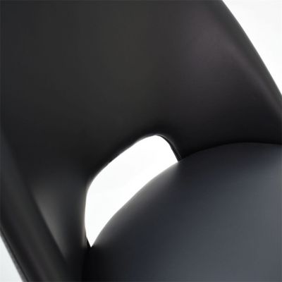 5-Piece Dining Set with 39.4 Inch Round Glass Table & 4 PU Leather Chairs, Modern Kitchen & Dining Room Furniture-Maison Boucle