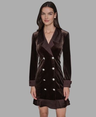 KARL LAGERFELD PARIS - Women's Velvet Blazer Dress