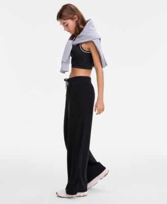 Women's Ribbed Knit Wide Leg Pants