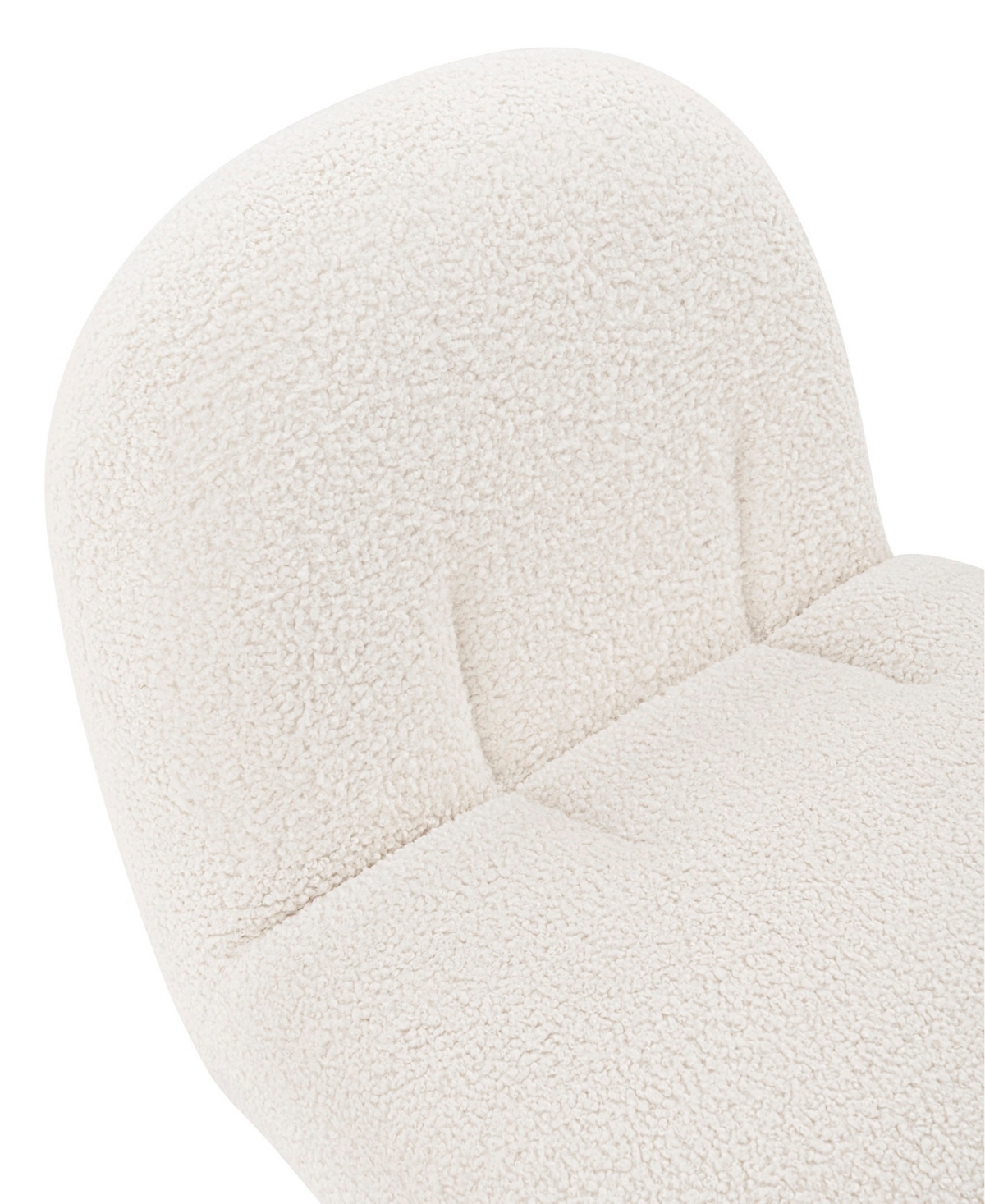 Manhattan Comfort Edina Modern 27.17" Boucle Fabric Upholstered Accent Chair In White