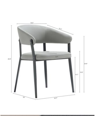 Belle Textured 22.9" Leatherette Upholstered Dining Chair