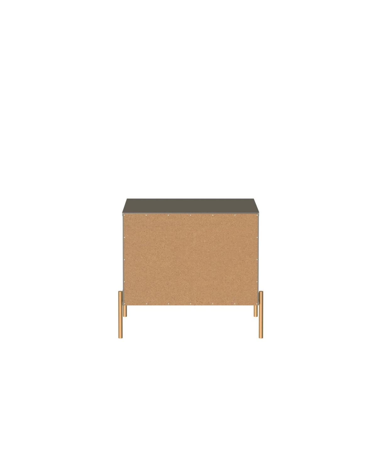 Manhattan Comfort Jasper 22.08" Wood 2-drawer Nightstand In Gray