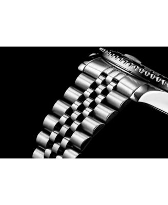 Meridian 3968 Men s GMT Diver Watch – Quartz Movement, 42mm Stainless Steel Case, Black Dial, Blue/Black Bezel