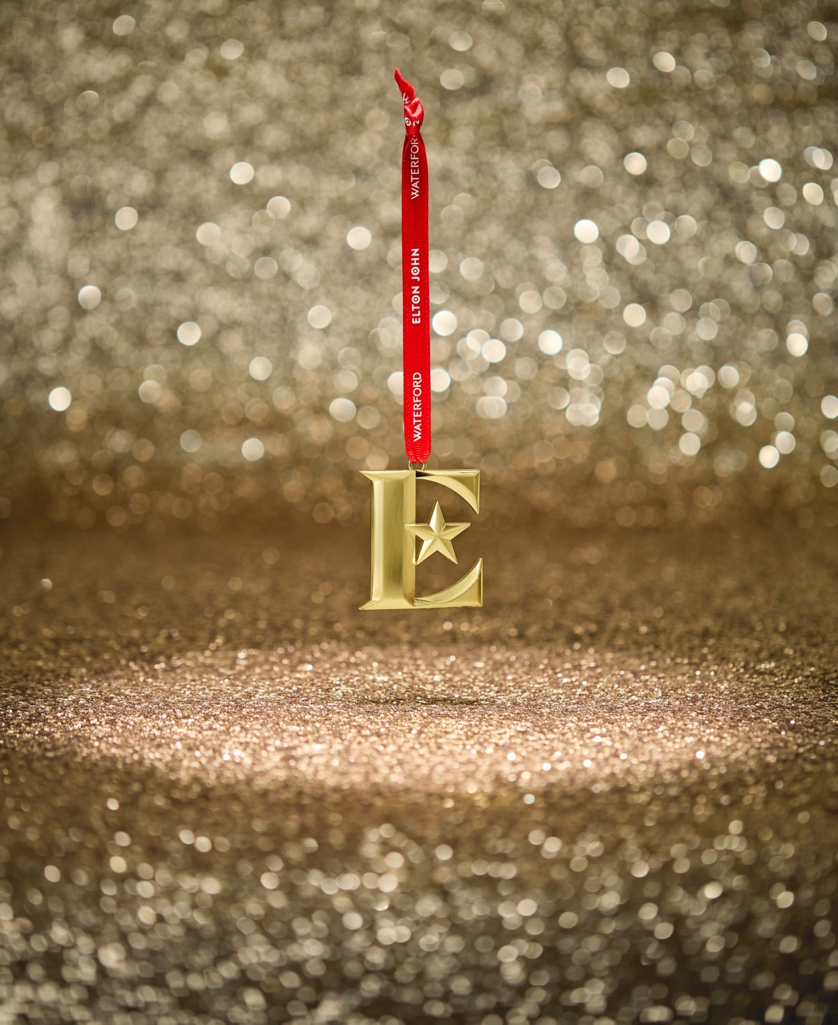 Waterford Elton John Golden E Icon Ornament In Gold