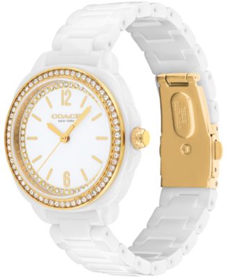 Women's Kitt White Ceramic Bracelet Watch, 34mm