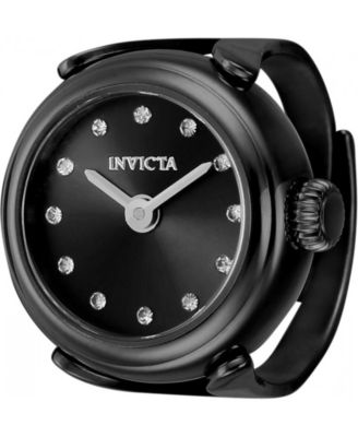 Women's 44484 Mini Angel Quartz 2 Hand Black Dial Watch