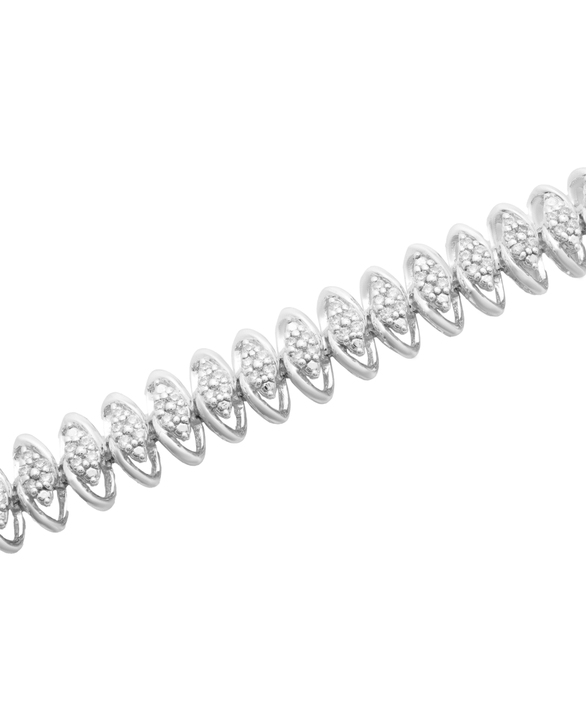 Macy's Diamond Bracelet (1 Ct.t.w.) In Sterling Silver In Gray