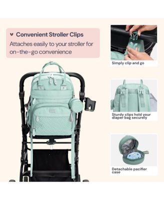 Kids Diaper Bag Backpack Stylish 40L Hands Free Bag with Changing Pad, Stroller Straps & Water-Resistant, Dark Gray, Extra Large