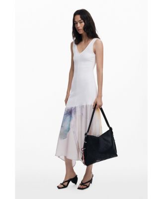 Women's Medium embroidered faux leather bag