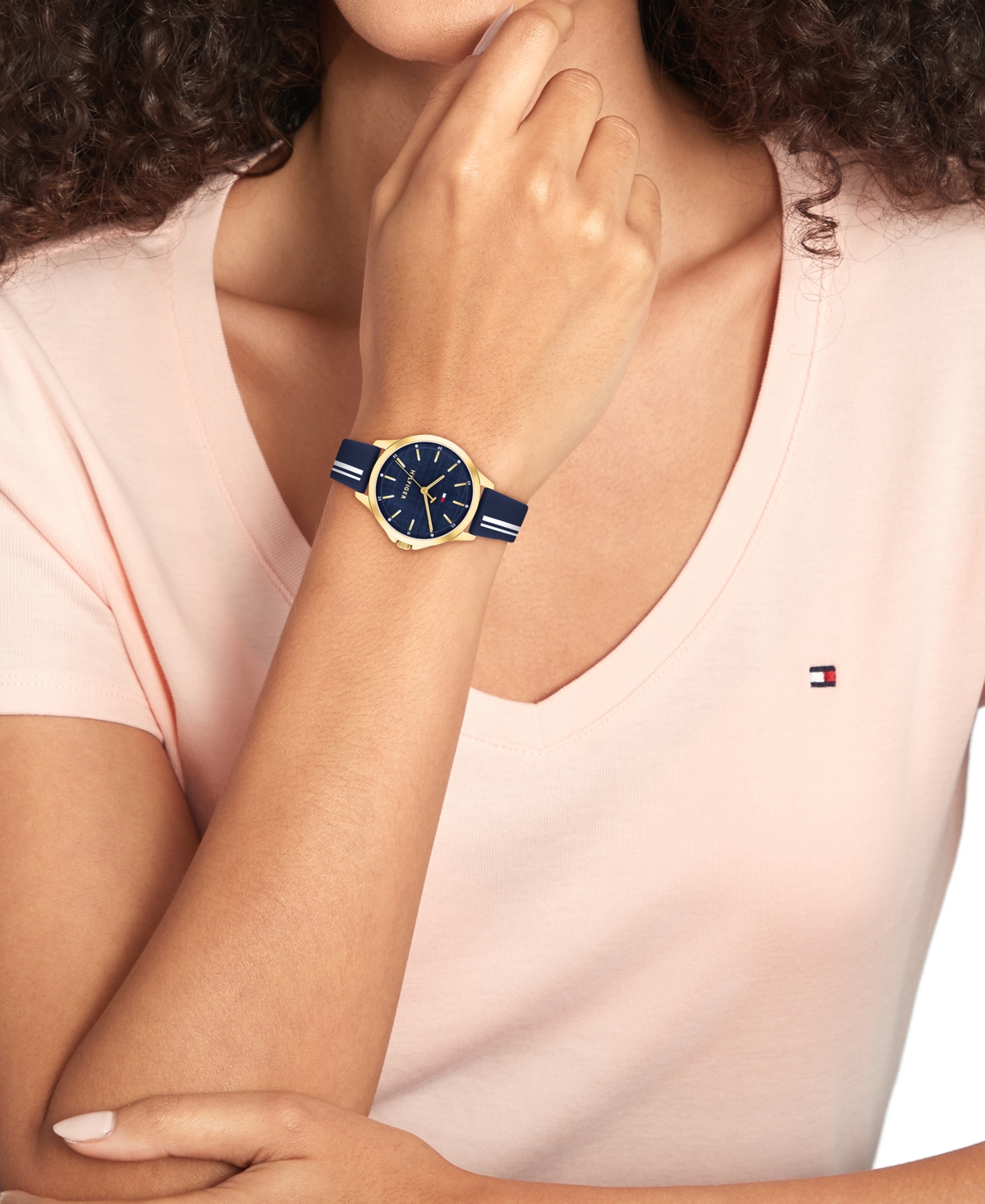 Tommy Hilfiger Women's Quartz Navy Silicone Strap Watch, 34mm