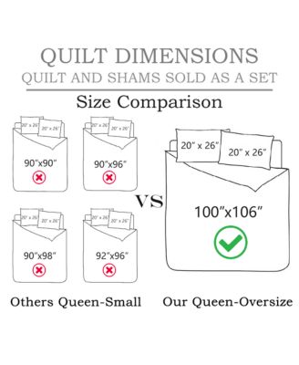 100% Cotton Oversized Bedspread Quilt Set TW