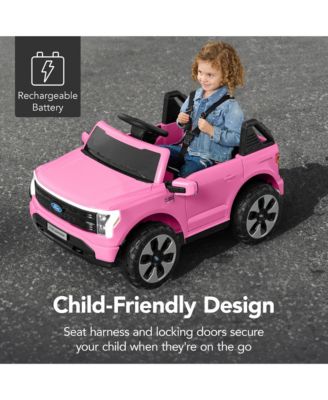 Kids 12V Ride On Car Officially Licensed Ford Lightning Truck w/ Remote, LED Lights