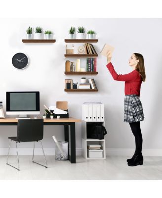 5 Pack 16 Inch Sorbus Long Floating Wall Shelves for Bedroom, Decor, Kitchen, Living Room - for Trophies, Frames, Bookshelf