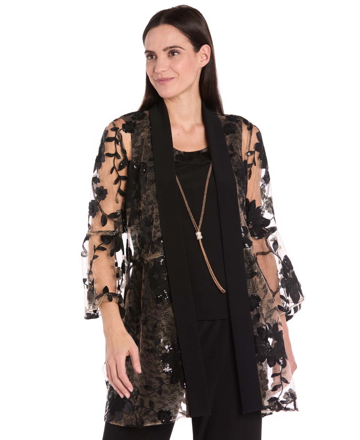R & M Richards Women's 3-pc. Jacket, Tank Top & Pants Set In Multi