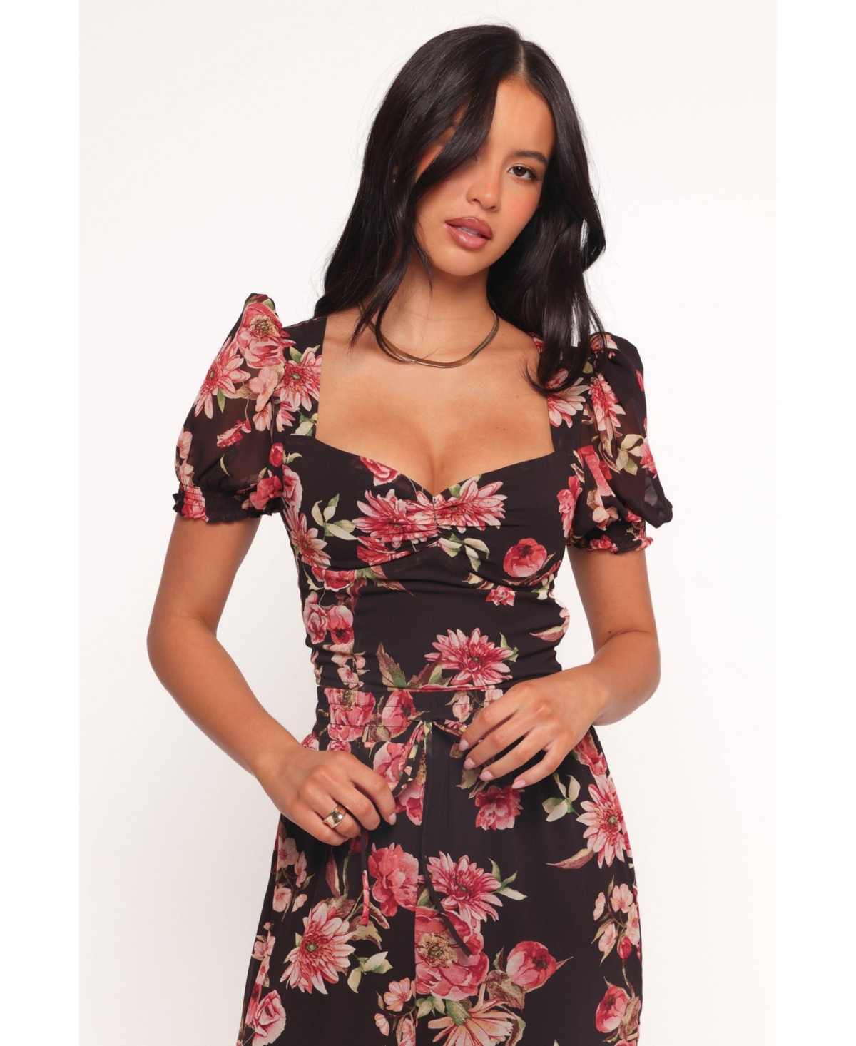Petal and Pup Women's Noel Top - Black Floral Xs