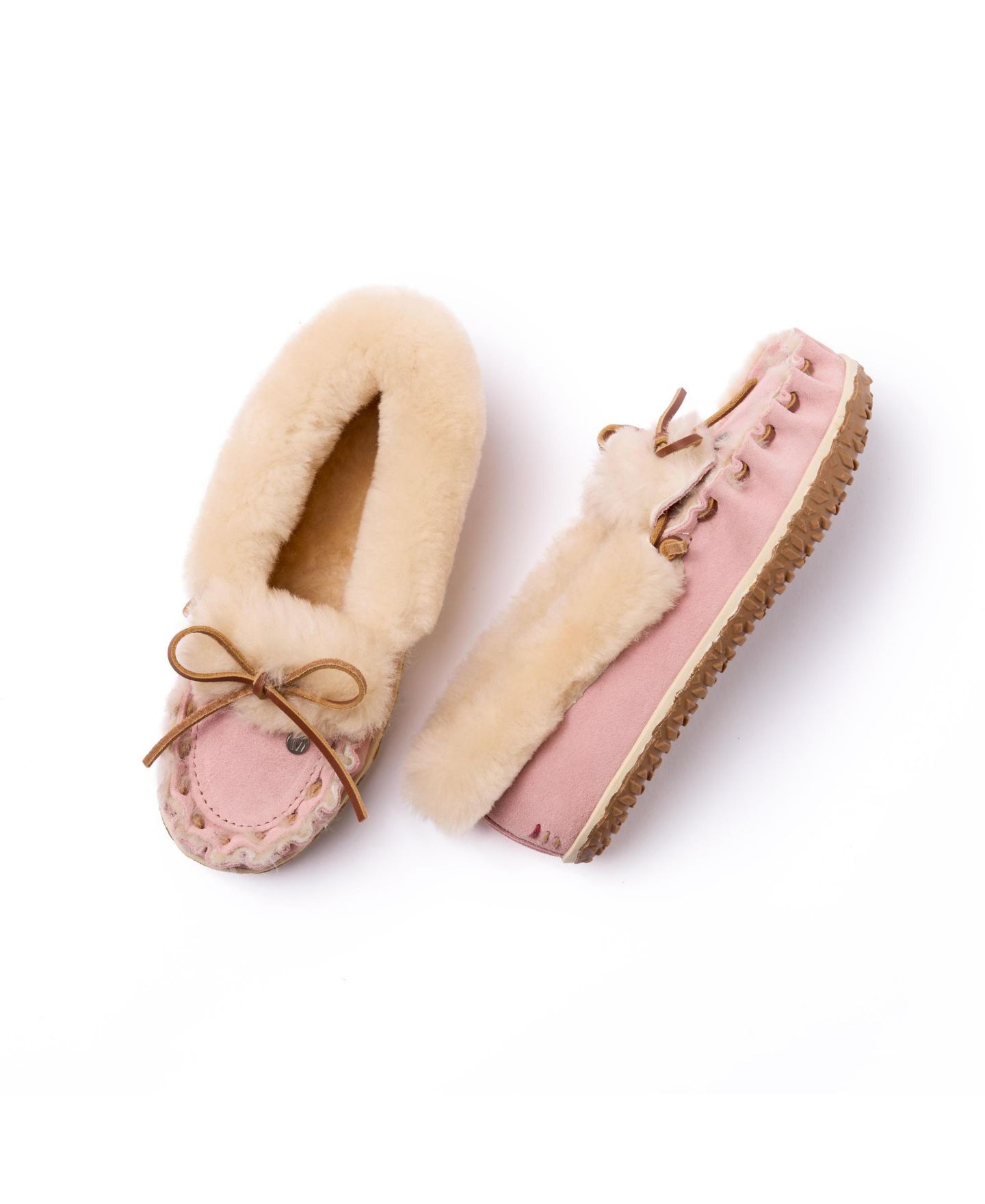 Женские тапочки Minnetonka Ultimate Sheepskin Slipper, цвет: Пудровый — фото 2