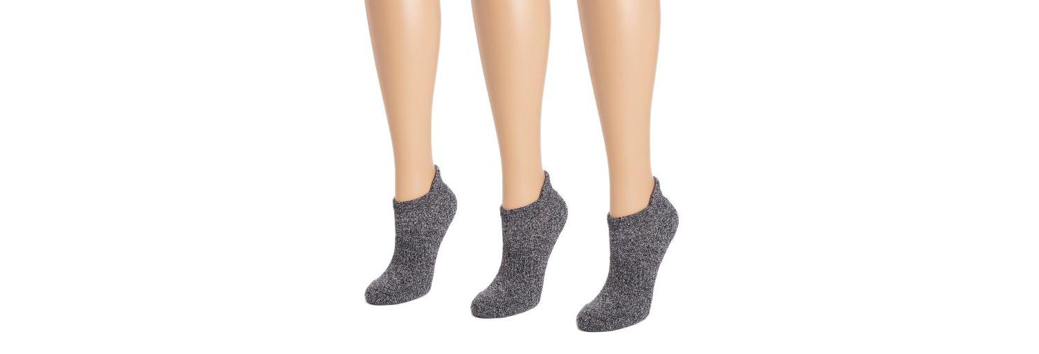 Women's 3 Pack Nylon Compression Ankle Socks, One