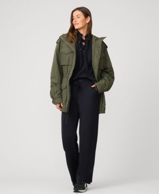 Grommet Detail Top & Wide Leg Pant Lounge Set