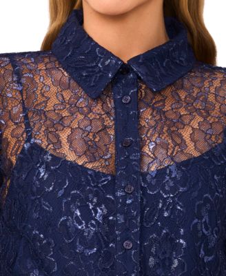 Women's Relaxed Long Sleeve Button Down Top