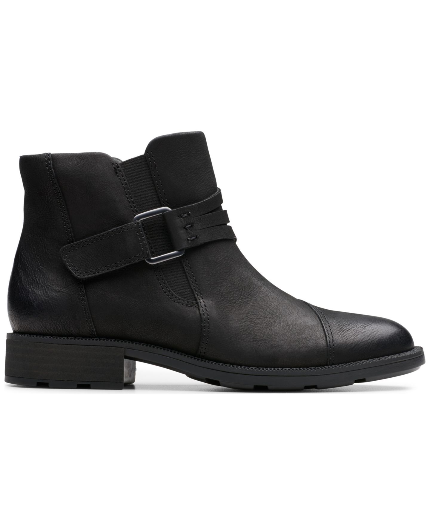 Женские ботинки Clarks Adalynn Faye Ankle Booties, цвет: Чёрный нубуковый — фото 2