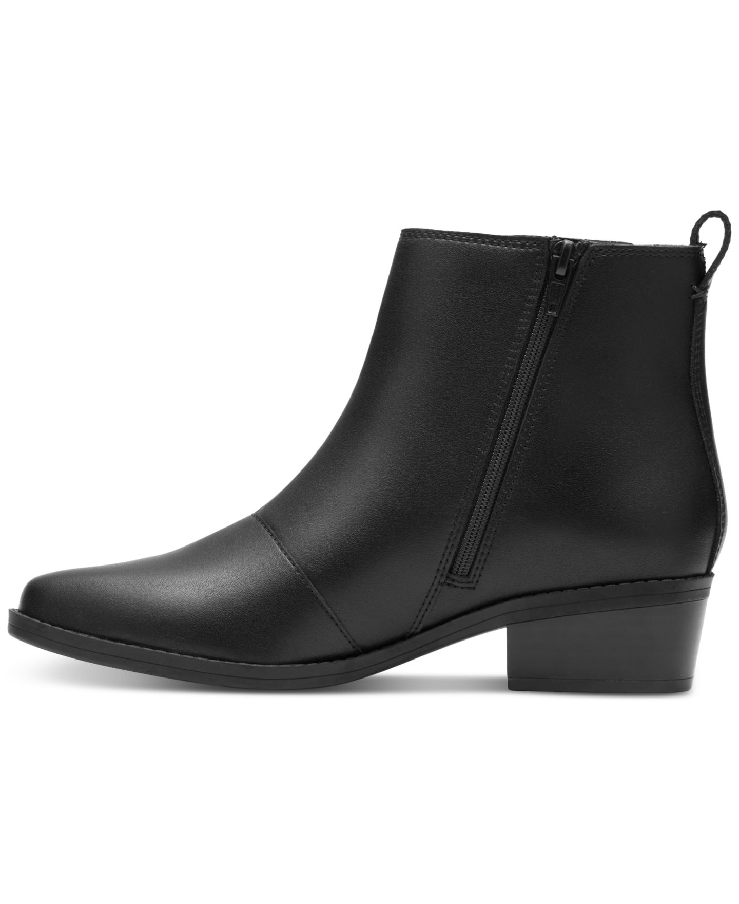 Женские ботинки Clarks Collection Danyelle Skip Block Heel Booties, цвет: Чёрный кожаный — фото 6