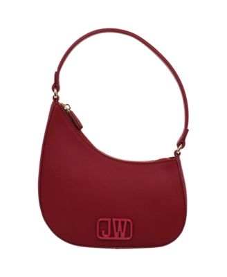 Smooth PU Shoulder Bag with Tonal 3D Logo