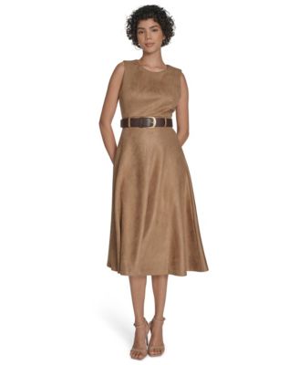 Calvin Klein - Women's Belted Midi Dress