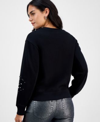 Petite Embellished Sweatshirt, Macy's Exclusive