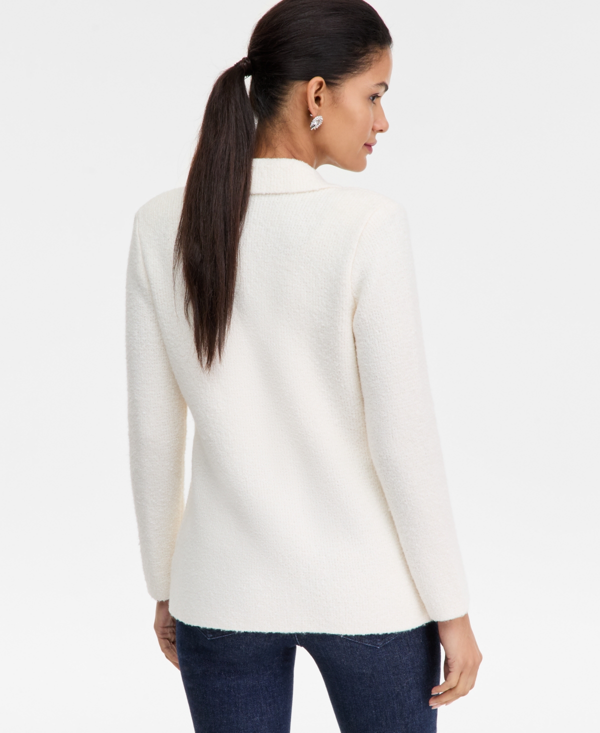 I.n.c. International Concepts Petite Boucle Sweater Blazer, Macy's Exclusive