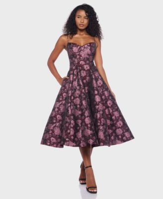 Juniors' Jacquard Midi Dress